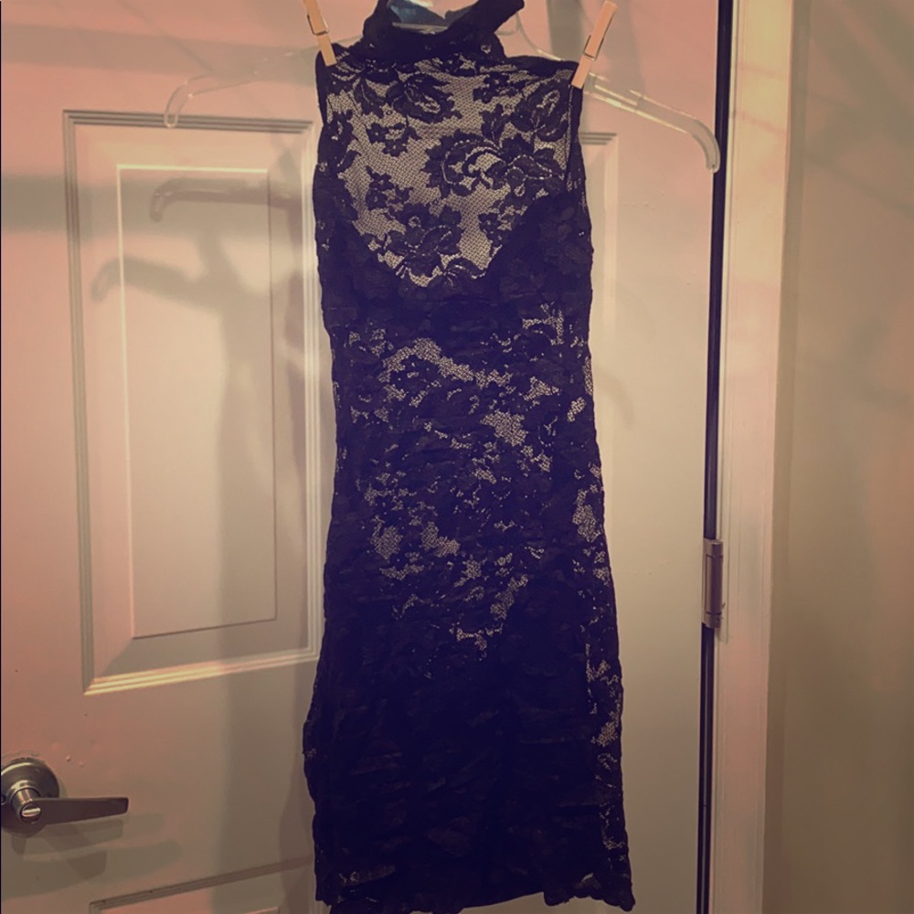 LBD - Halter lace dress